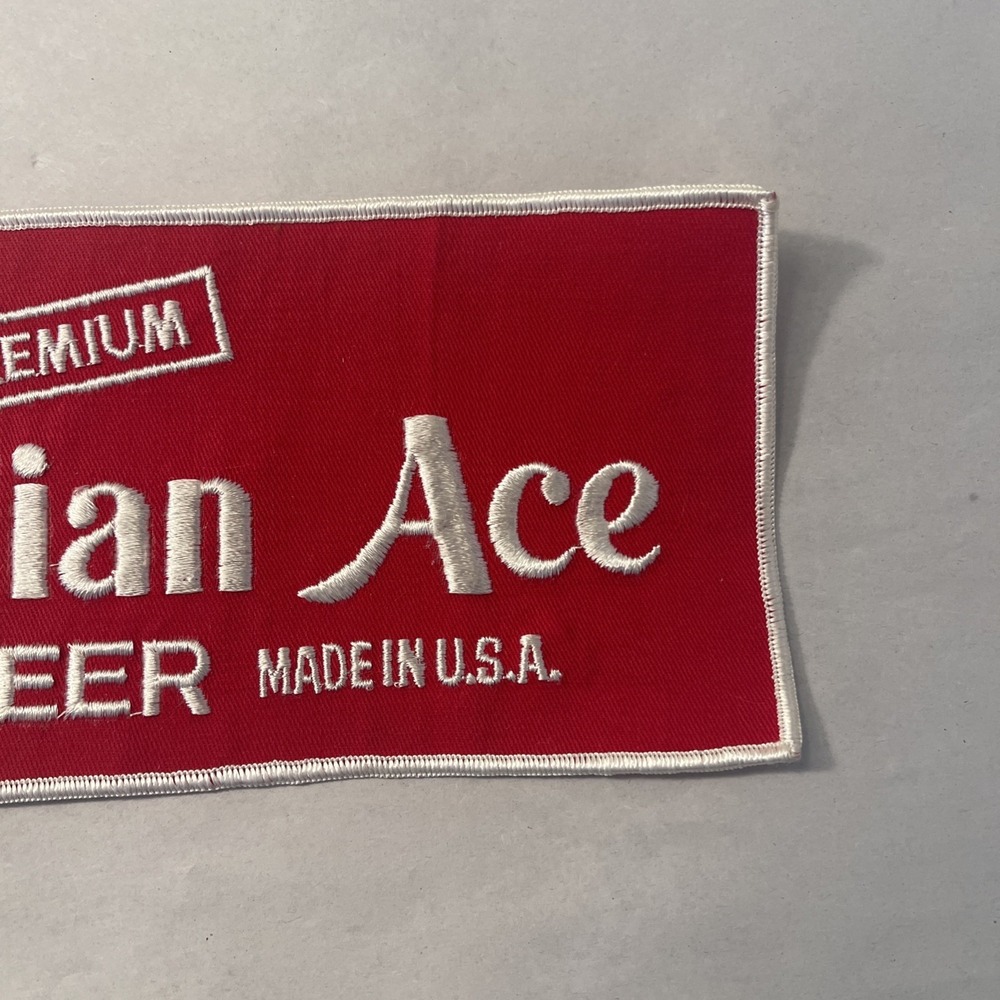 Vintage Canadian Ace Brand Premium Beer Large Patch 10" x 4" - Picture 3 of 10